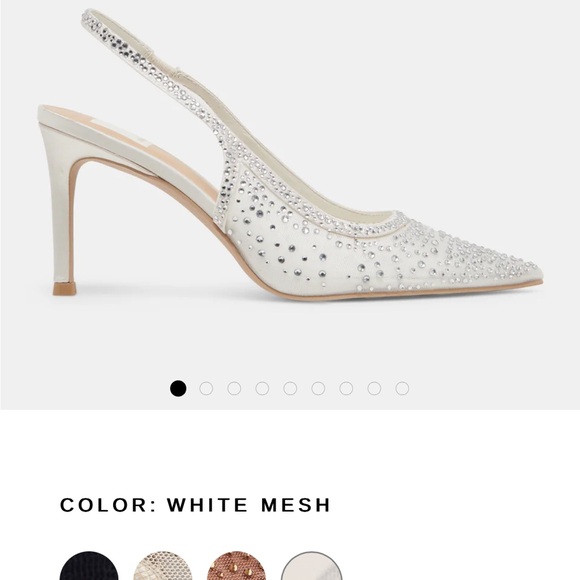 NEVER WORN. White mesh high heels - Picture 2 of 4